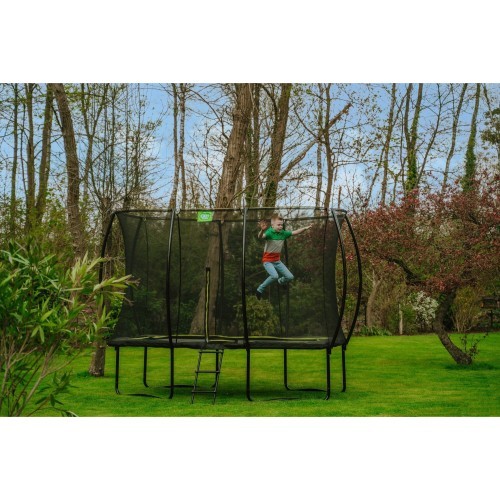 EXIT Silhouette trampoline 244x366cm - black Outdoor Rectangular Coil spring Above ground trampoline