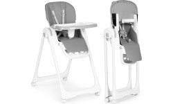 Feeding chair height adjustment eco leather straps double tray
