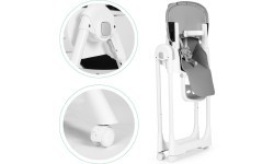Feeding chair height adjustment eco leather straps double tray