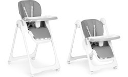 Feeding chair height adjustment eco leather straps double tray