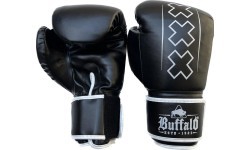 Buffalo Outrage boxing gloves black and white 16oz