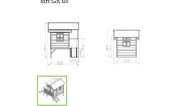 EXIT Loft 350 medinis žaidimų namelis – natūralus