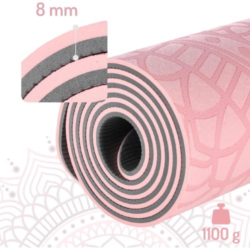YM10 YOGA MAT TPE LIGHT PINK HMS