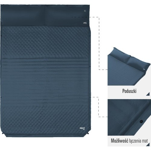 NC4060 ANTHRACITE SELF INFLATING DOUBLE MAT WITH CUSHION NILS CAMP
