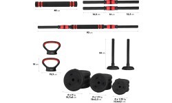 6 viename svorių rinkinys SGN120 PRO 20 kg HMS