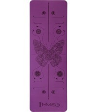 Фиолетовый коврик для йоги TPE YM10 HMS