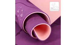 Фиолетовый коврик для йоги TPE YM10 HMS