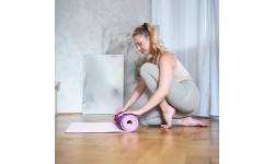 Фиолетовый коврик для йоги TPE YM10 HMS