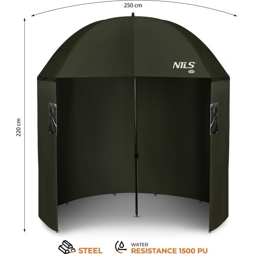Žvejybinis skėtis su šonine sienele NILS CAMP NC4702