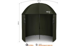 Žvejybinis skėtis su šonine sienele NILS CAMP NC4702