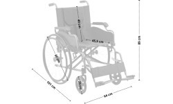 Lightweight Foldable Mechanical Wheelchair w/ Oppatia Drive inSPORTline Jakesully