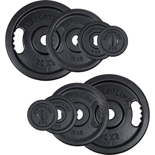 Cast Iron Olympic Weight Plate Set inSPORTline Castblack 2 – 20 kg