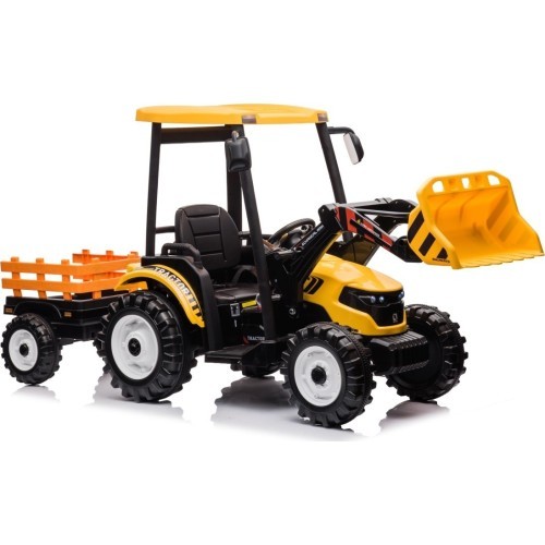 MEGA D68 Tractor Vehicle With Trailer Yellow