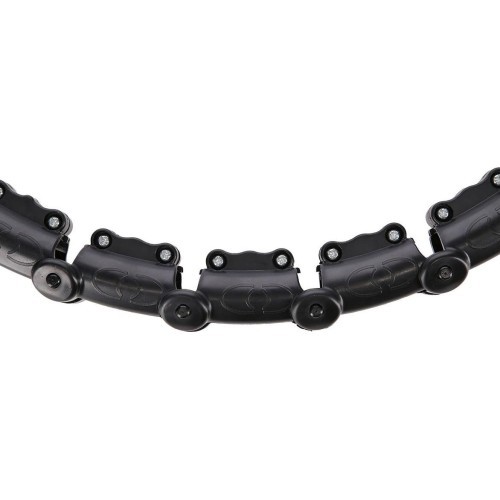 Hula Hoop HHW11 rinkinys, juodas, su svoriu ir juosmens atrama BR163 Plus Size HMS