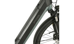 Электровелосипед Prophete Geniesser 4.0 28" 7 скоростей, размер рамы 19" (48 см), чёрный/зелёный