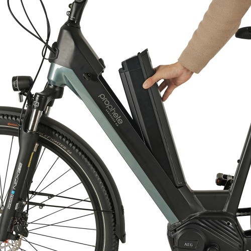 Prophete Geniesser 4.0 Electric Bike 28" 7-Speed, Frame Size 19" (48 cm), Black/Green