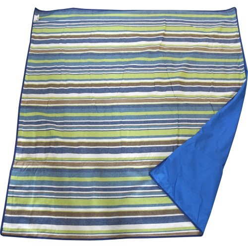 Одеяло для пикника Cattara Spring - сине-полосатое 150 x 150 см