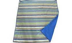 Одеяло для пикника Cattara Spring - сине-полосатое 150 x 150 см