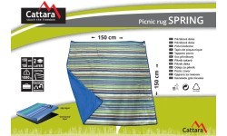 Picnic Blanket Cattara Spring - Blue/Sriped 150x150cm