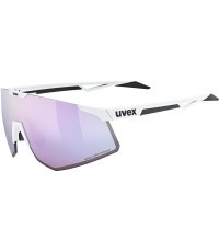 Uvex Pace Perform CV glasses, white matt / mirror lavender