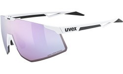 Uvex Pace Perform CV glasses, white matt / mirror lavender