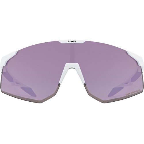 Uvex Pace Perform CV glasses, white matt / mirror lavender