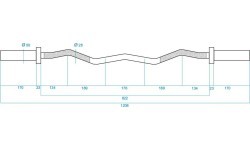 Lenktas olimpinis grifas HMS GOL160 120 cm