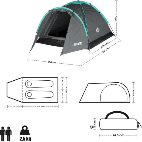 Туристическая палатка Nils Camp Hiker NC6010, серая