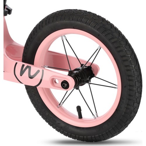 Balansinis dviratukas NILS Fun RB901 LED, 12 col. pripučiami ratai, rožinis