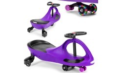 Gravitacinė mašinėlė vaikams su LED ratais, violetinė ECOTOYS