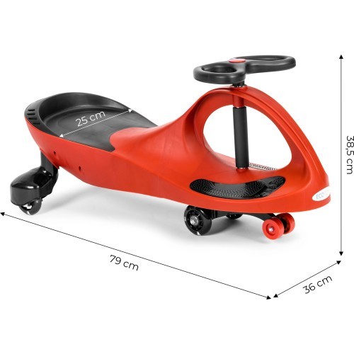 Vaikiškas gravitacinis automobilis su LED ratais, raudonas ECOTOYS