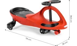 Vaikiškas gravitacinis automobilis su LED ratais, raudonas ECOTOYS