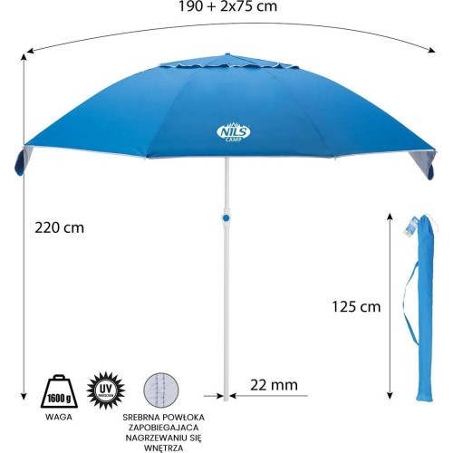 Paplūdimio skėtis XL NC7822 NILS CAMP