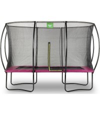 EXIT Silhouette trampoline 244x366cm - pink Outdoor Rectangular Coil spring Above ground trampoline