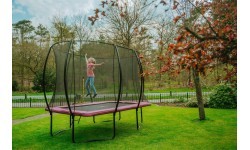 EXIT Silhouette trampoline 244x366cm - pink Outdoor Rectangular Coil spring Above ground trampoline