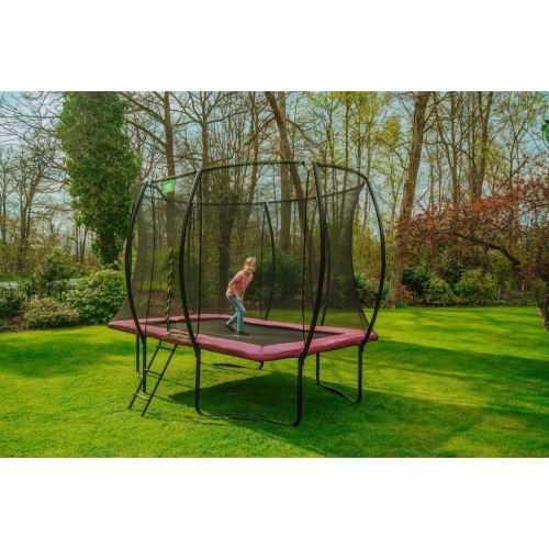 EXIT Silhouette trampoline 244x366cm - pink Outdoor Rectangular Coil spring Above ground trampoline