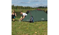 Kempingo palapinė Nils Camp Rocker NC6013, žalia-raudona