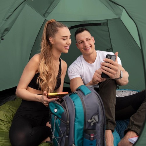 Kempingo palapinė Nils Camp Rocker NC6013, žalia-raudona