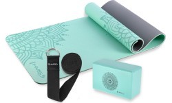 YOGA SET HMS MINT MAT TPE YM10 + BLOCK KJ02 + STRAP SJ02