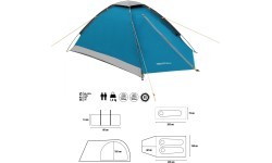 Šviesiai pilkai mėlyna stovyklavimo palapinė NC6033 Nightfall NILS CAMP
