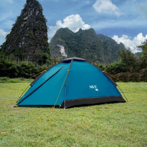 NC6033 CAMPING TENT LIGHT GRAY-BLUE NIGHTFALL NILS CAMP
