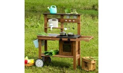 Уличная грязевая кухня для детей с аксессуарами, еловое дерево ECOTOYS