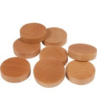 Wooden Shuffleboard Discs - 30pcs