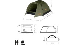 Stovyklavimo palapinė Nils Camp Hiker NC6010, chaki