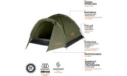 Stovyklavimo palapinė Nils Camp Hiker NC6010, chaki