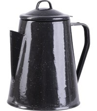 Чёрный эмалированный кофейник с перколятором (8 чашек)