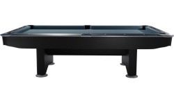 Billiard Table, Pool, Competition II, Black matt, 8 ft., Club Cloth yellow green