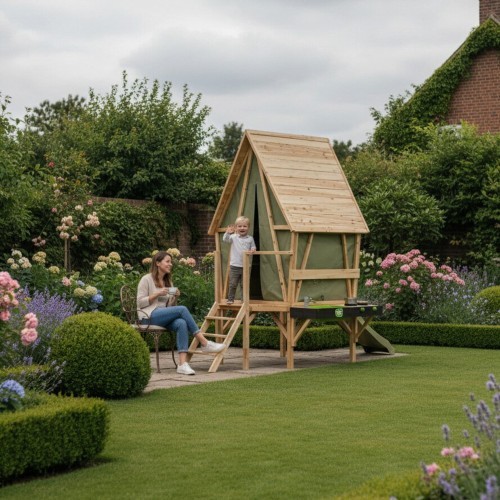 EXIT Yuki 350 playhouse with slide and mud kitchen