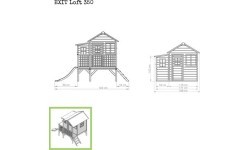 EXIT Loft 350 wooden playhouse - natural