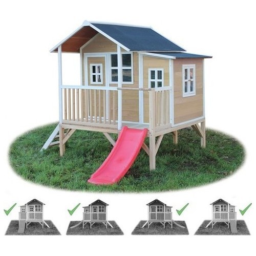 EXIT Loft 350 wooden playhouse - natural